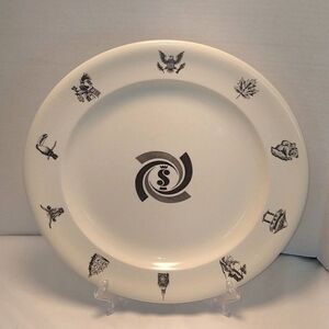 Wedgwood Commemorative Nations Round Charger Chop Plate "S" Monogram Etruria